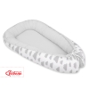 Doublesided Babynest- clouds gray/gray