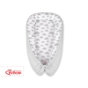 Doublesided Babynest- clouds gray/gray