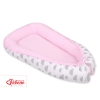 Doublesided Babynest- clouds gray/pink
