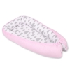 Doublesided Babynest- clouds gray/pink
