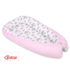 Doublesided Babynest- clouds gray/pink