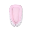 Doublesided Babynest- clouds gray/pink