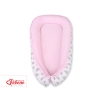 Doublesided Babynest- clouds gray/pink