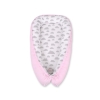 Doublesided Babynest- clouds gray/pink