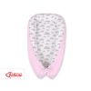 Doublesided Babynest- clouds gray/pink