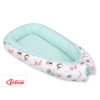 Doublesided Babynest- foxes beige/mint