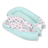 Doublesided Babynest- foxes beige/mint