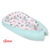 Doublesided Babynest- foxes beige/mint