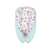 Doublesided Babynest- foxes beige/mint