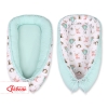 Doublesided Babynest- foxes beige/mint