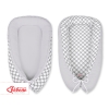 Doublesided Babynest- Gray with white dots/gray