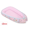 Doublesided Babynest - moons pink/pink