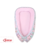 Doublesided Babynest - moons pink/pink