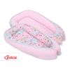 Doublesided Babynest - moons pink/pink