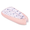Doublesided Babynest- navy blue stars/powder pink