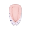 Doublesided Babynest- navy blue stars/powder pink