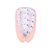 Doublesided Babynest- navy blue stars/powder pink