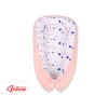 Doublesided Babynest- navy blue stars/powder pink