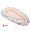 Doublesided Babynest- Owls cream-mint/powder pink