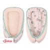 Doublesided Babynest- Owls cream-mint/powder pink