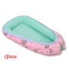 Doublesided Babynest- Owls pink-mint/mint