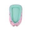 Doublesided Babynest- Owls pink-mint/mint