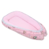 Doublesided Babynest- Owls pink-mint/pink