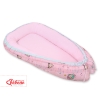 Doublesided Babynest- Owls pink-mint/pink