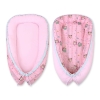 Doublesided Babynest- Owls pink-mint/pink