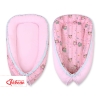 Doublesided Babynest- Owls pink-mint/pink