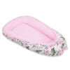 Doublesided Babynest- peony flower pink/pink