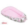 Doublesided Babynest- peony flower pink/pink