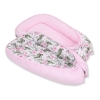Doublesided Babynest- peony flower pink/pink
