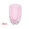 Doublesided Babynest- peony flower pink/pink