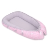 Doublesided Babynest- pink rabbits/gray
