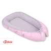 Doublesided Babynest- pink rabbits/gray