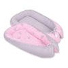 Doublesided Babynest- pink rabbits/gray