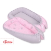 Doublesided Babynest- pink rabbits/gray
