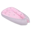 Doublesided Babynest- pink rabbits/gray