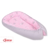 Doublesided Babynest- pink rabbits/gray