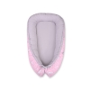 Doublesided Babynest- pink rabbits/gray