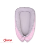 Doublesided Babynest- pink rabbits/gray