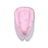 Doublesided Babynest- pink rabbits/gray
