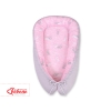 Doublesided Babynest- pink rabbits/gray