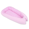 Doublesided Babynest- pink with white dots/pink