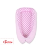 Doublesided Babynest- pink with white dots/pink