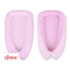 Doublesided Babynest- pink with white dots/pink