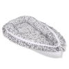 Doublesided Babynest with a ruffle - bubbles gray/white