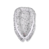 Doublesided Babynest with a ruffle - bubbles gray/white
