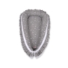 Doublesided Babynest with a ruffle - mini stars white/white